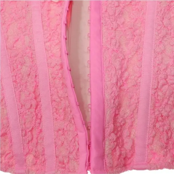 WE ARE HAH Seams Like Princess Corset M Rose Quartz Pink Lace Up Sexy- S &amp; M