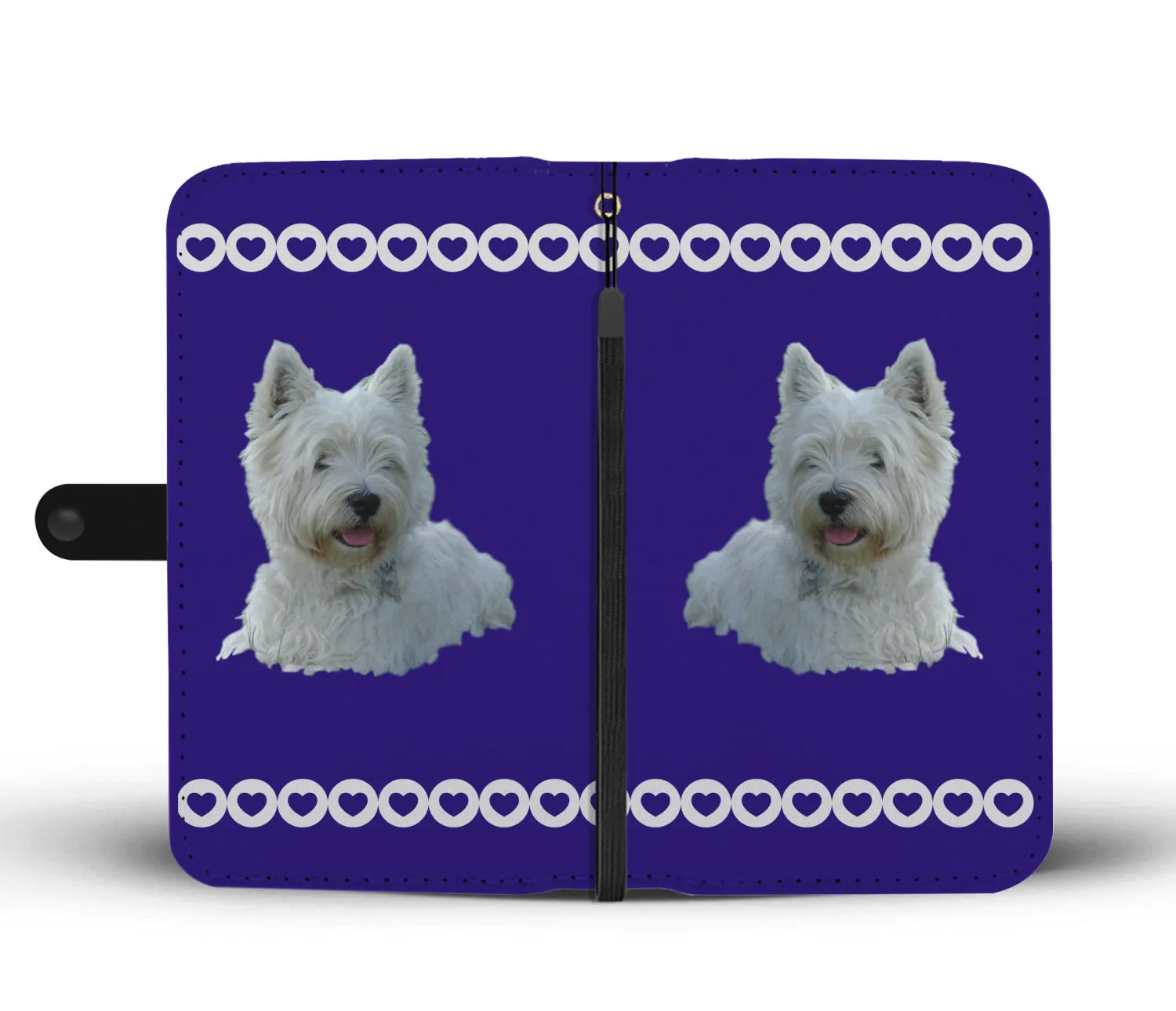 Westie Phone Case Wallet - Blue