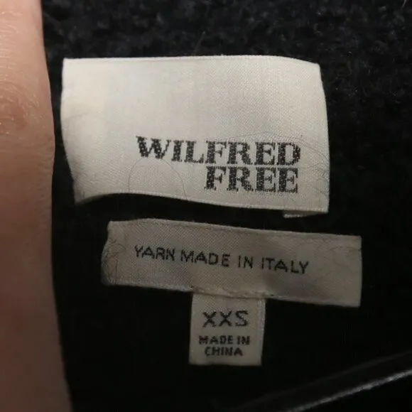 WILFRED FREE Aritzia Kroes Mohair Wool Acrylic Blend Sweater Black Size XXS