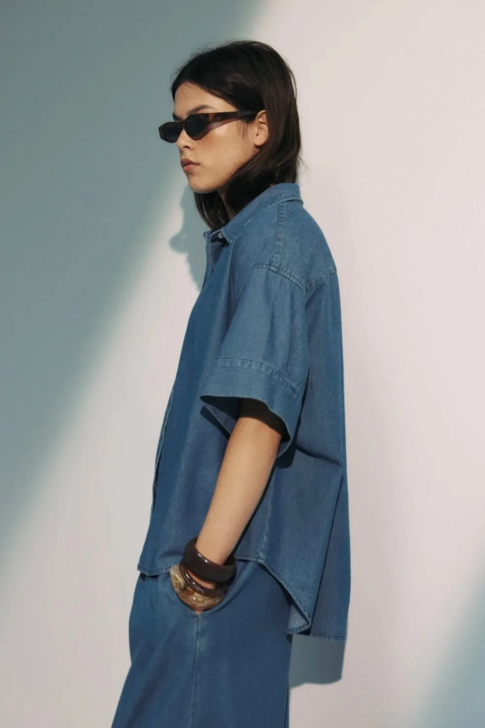 Womens Boyfriend Shirt Chambray