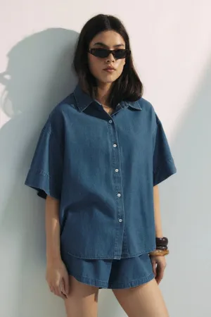 Womens Boyfriend Shirt Chambray