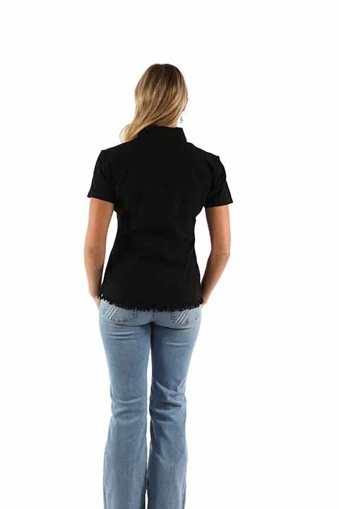 Women's Cantina Collection Top: Short Sleeve Soutache Trim
