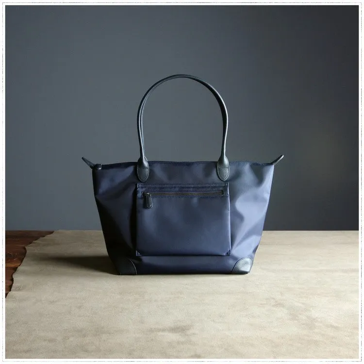 Womens Dark Gray Nylon Shoulder Tote Large Dark Gray Nylon Handbag Purse for Ladies