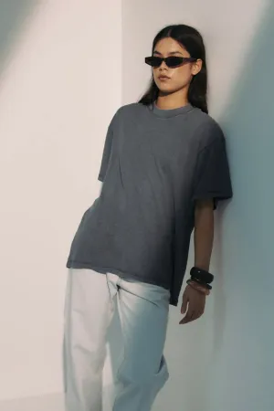Womens Hemp Boy Tee Vintage Stormy