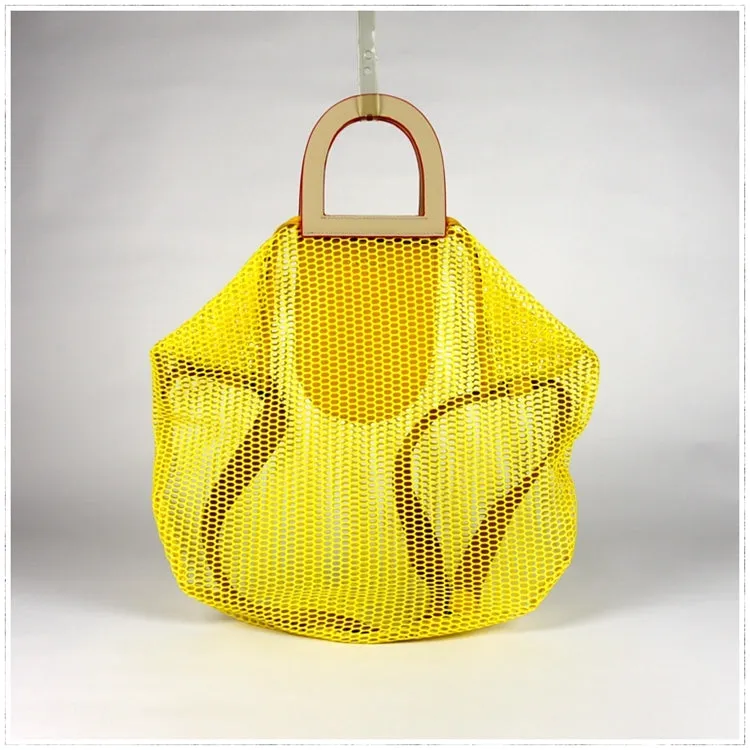 Womens Khaki Net Polyester Leather Tote Handbag Purse Polyester Tote Shoulder Bag Purse for Ladies
