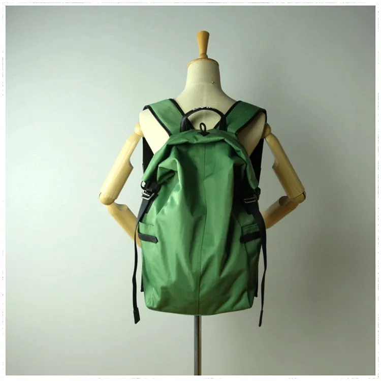 Womens Nylon Large Backpack Bag Orange Nylon Travel Backpack School Rucksack for Ladies