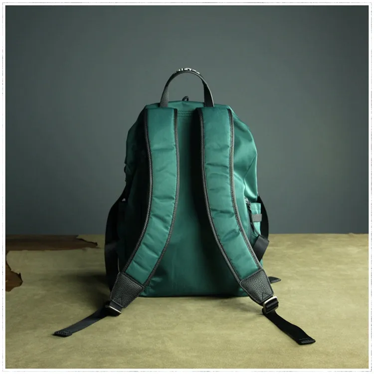 Womens Nylon Large Backpack Bag Orange Nylon Travel Backpack School Rucksack for Ladies