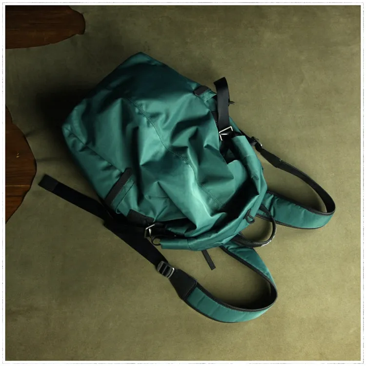 Womens Nylon Large Backpack Bag Orange Nylon Travel Backpack School Rucksack for Ladies