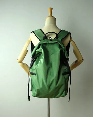 Womens Nylon Large Backpack Bag Orange Nylon Travel Backpack School Rucksack for Ladies