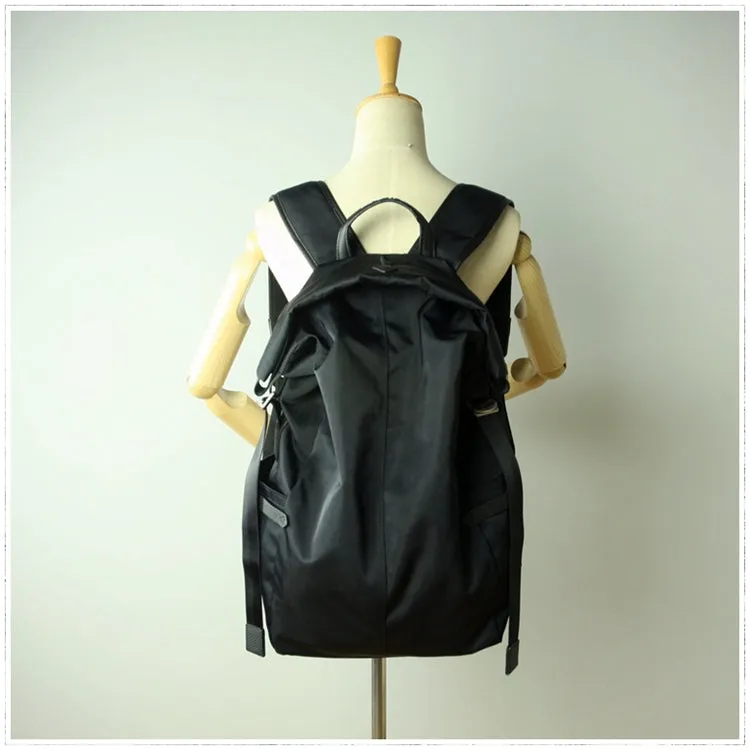 Womens Nylon Large Backpack Bag Orange Nylon Travel Backpack School Rucksack for Ladies