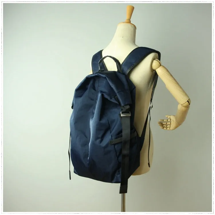 Womens Nylon Large Backpack Bag Orange Nylon Travel Backpack School Rucksack for Ladies