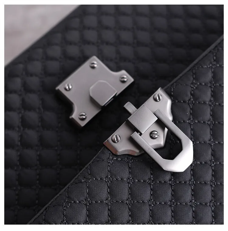 Womens Nylon Mini Shoulder Bag Womens Black Diamond Nylon Chain Shoulder Purse Nylon Chain Purse for Ladies