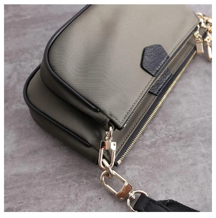 Womens Nylon Mini Shoulder Purse Womens Pink Nylon Chain Shoulder Bag Nylon Chain Purse for Ladies