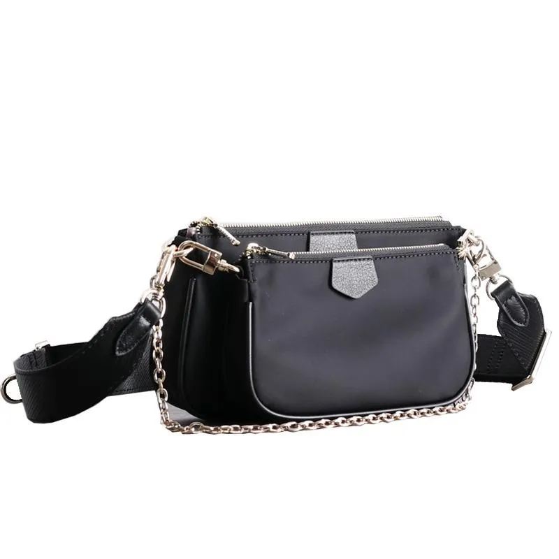 Womens Nylon Mini Shoulder Purse Womens Pink Nylon Chain Shoulder Bag Nylon Chain Purse for Ladies