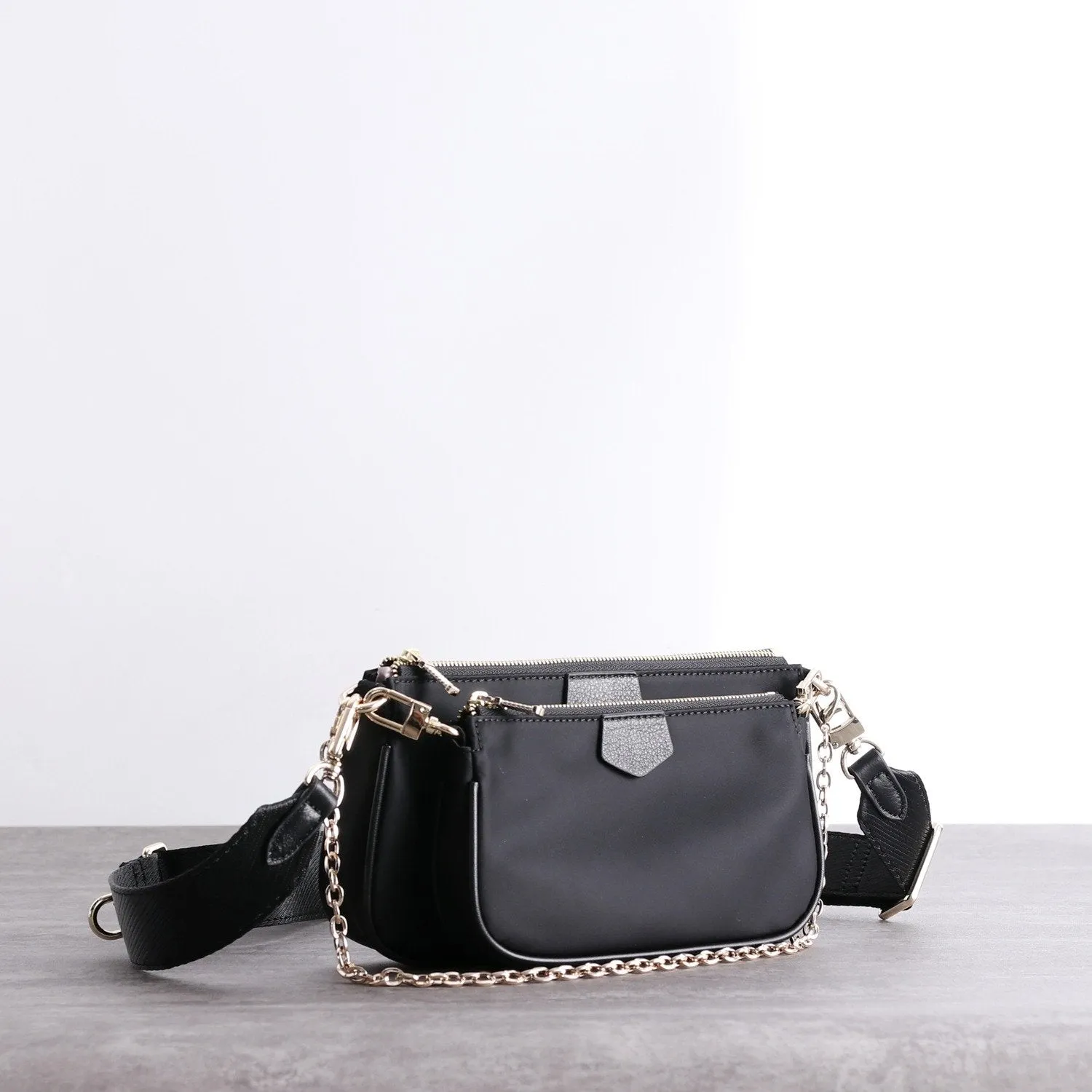 Womens Nylon Mini Shoulder Purse Womens Pink Nylon Chain Shoulder Bag Nylon Chain Purse for Ladies
