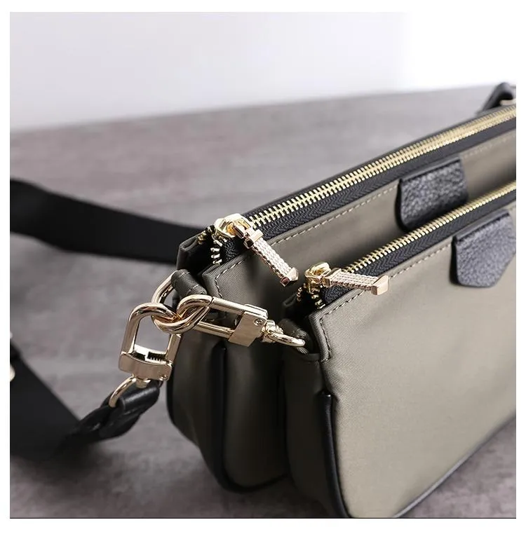 Womens Nylon Mini Shoulder Purse Womens Pink Nylon Chain Shoulder Bag Nylon Chain Purse for Ladies