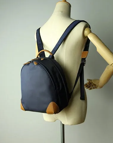 Womens Nylon Small Backpack Bag Light Gray&Yellow Best Mini Backpack Purse Nylon Rucksack for Ladies