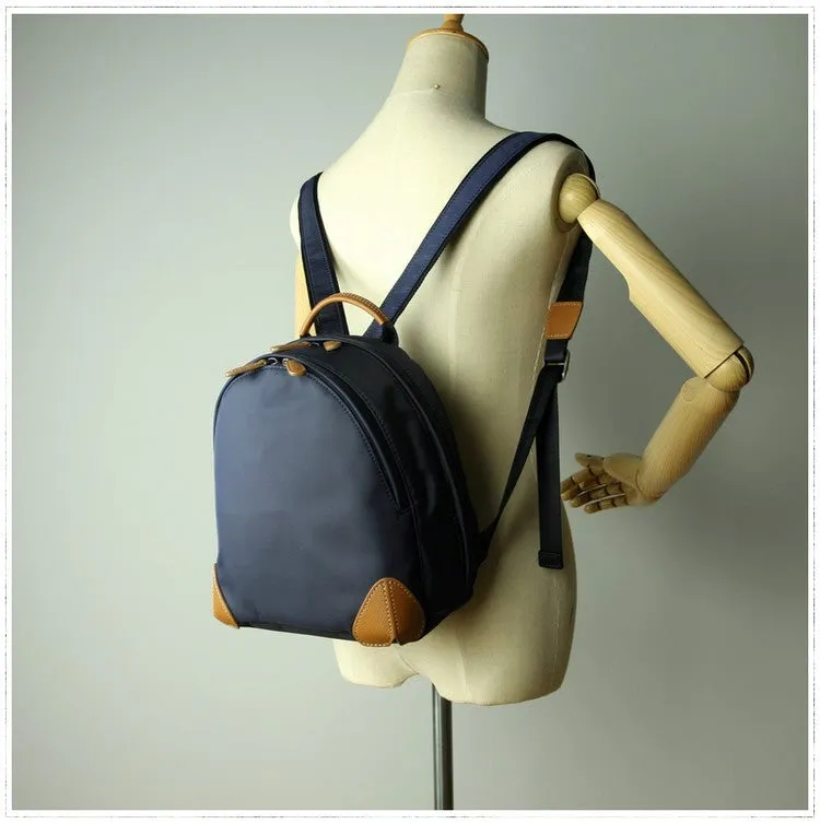 Womens Nylon Small Backpack Bag Light Gray&Yellow Best Mini Backpack Purse Nylon Rucksack for Ladies