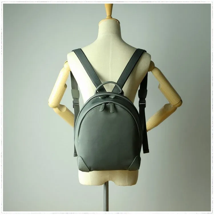 Womens Nylon Small Backpack Bag Light Gray&Yellow Best Mini Backpack Purse Nylon Rucksack for Ladies