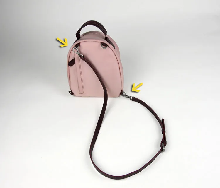 Womens Nylon Small Backpack Purse Light Green Convertible Crossbody Bag Nylon Backpack Shoulder Bag for Ladies