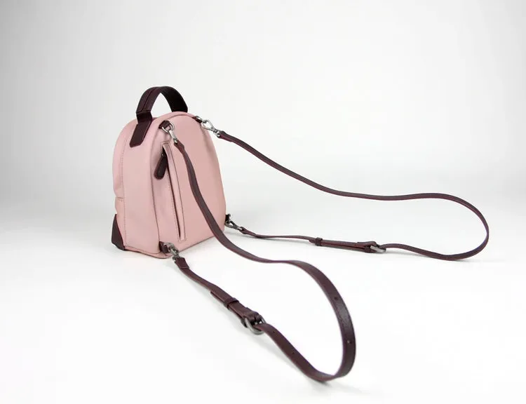 Womens Nylon Small Backpack Purse Light Green Convertible Crossbody Bag Nylon Backpack Shoulder Bag for Ladies