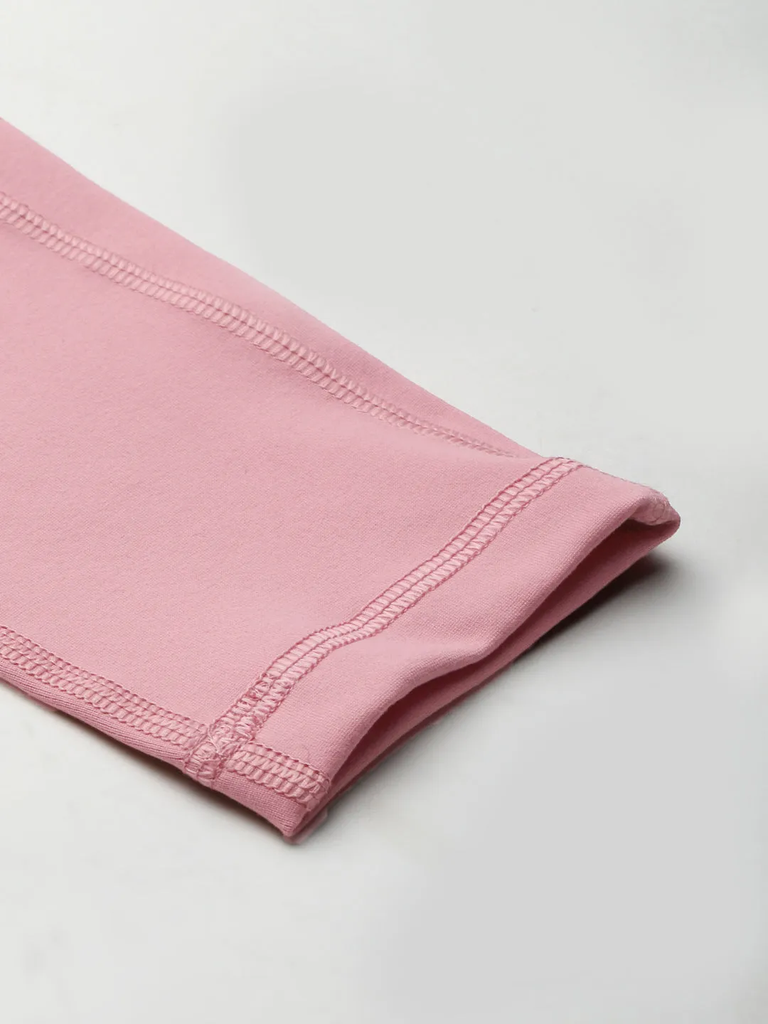 Women's Pink Solid Quick Dry Tights