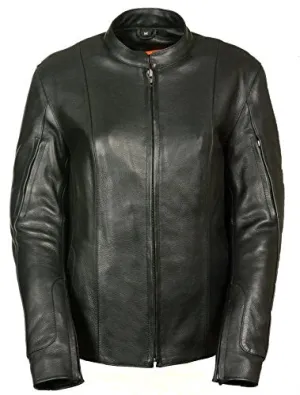 Women's Racer Style Jacket w/ Side Buckles