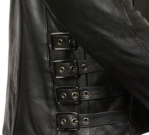 Women's Racer Style Jacket w/ Side Buckles