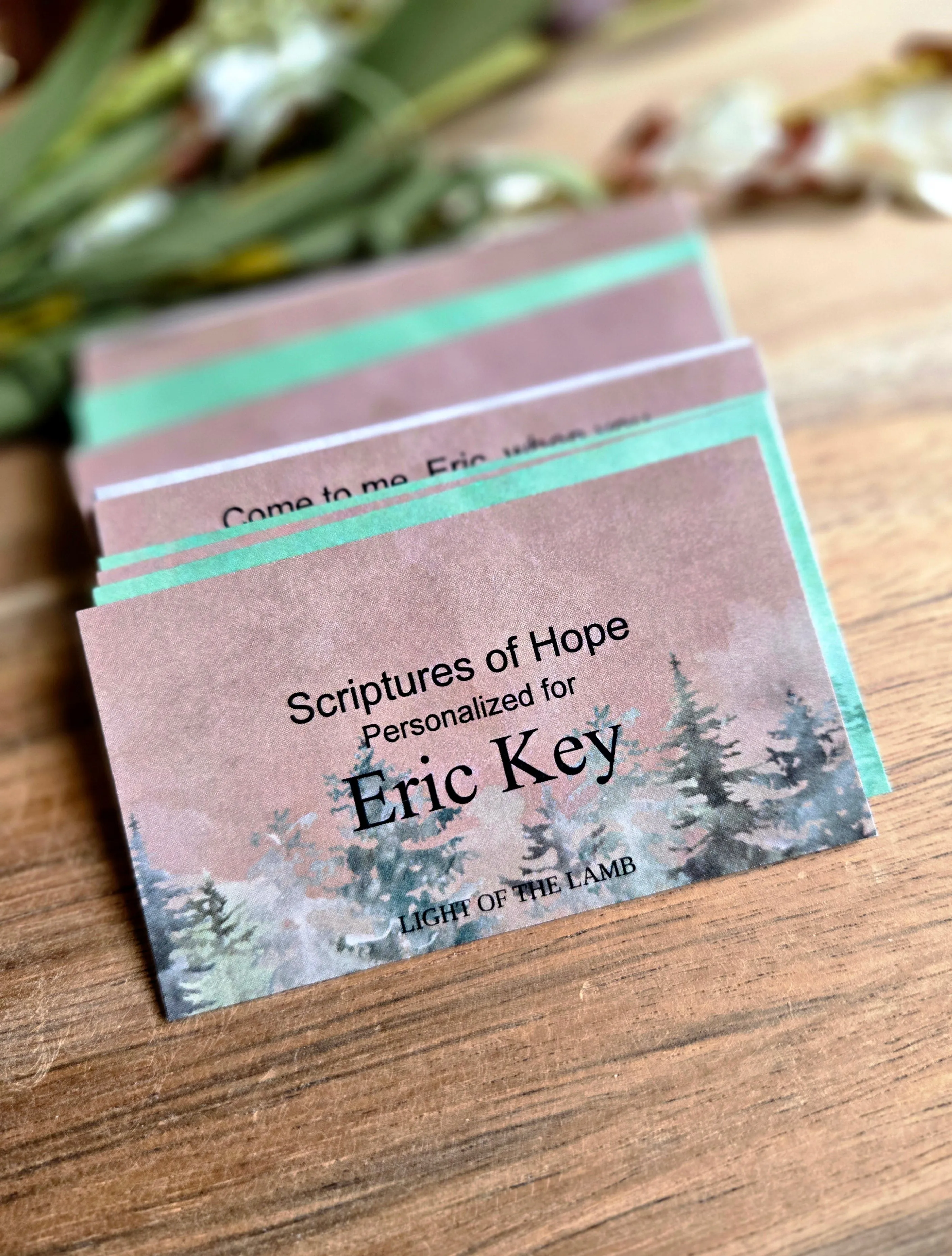 Woodland Personalized Scripture Cards