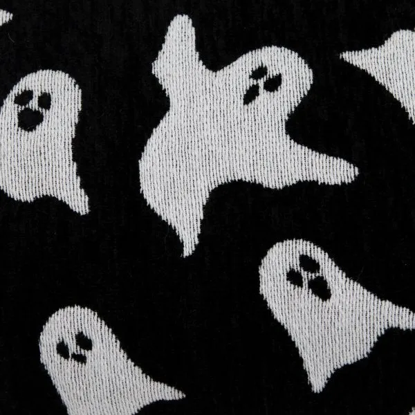 Woven Boo Ghost Throw Pillow