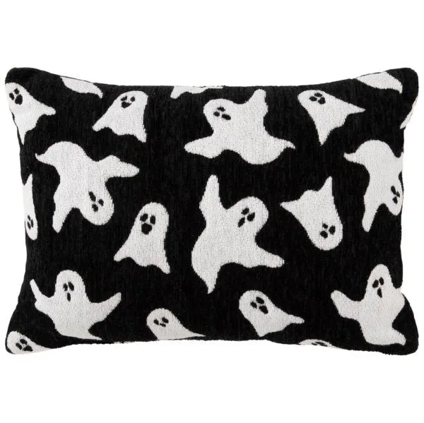 Woven Boo Ghost Throw Pillow