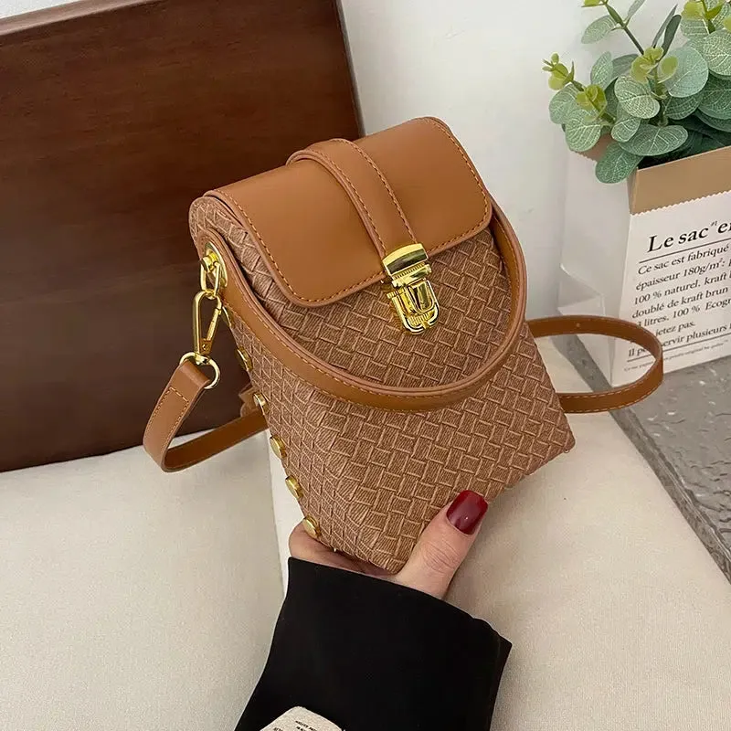 Woven Pattern Mobile Phone Bag