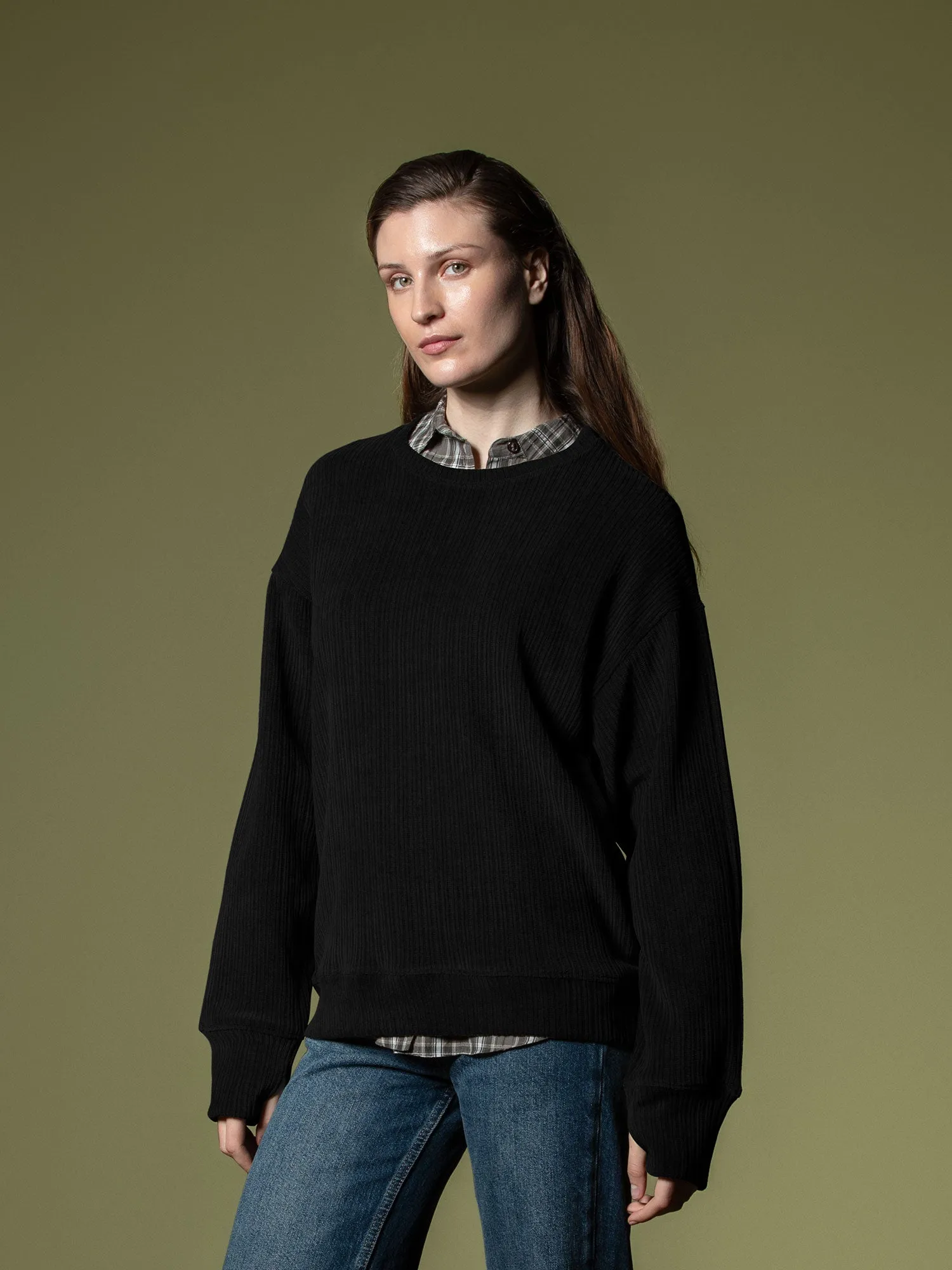 Woven texture sweatshirt