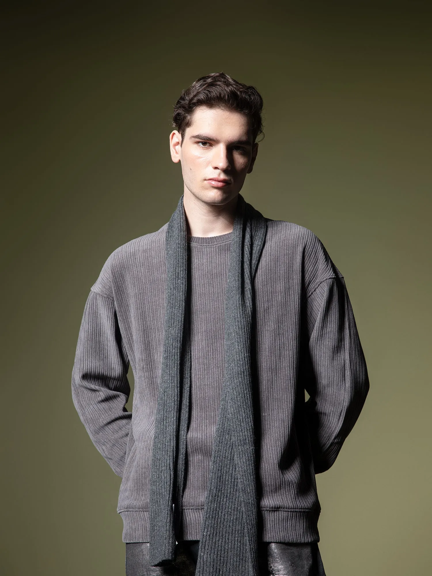 Woven texture sweatshirt