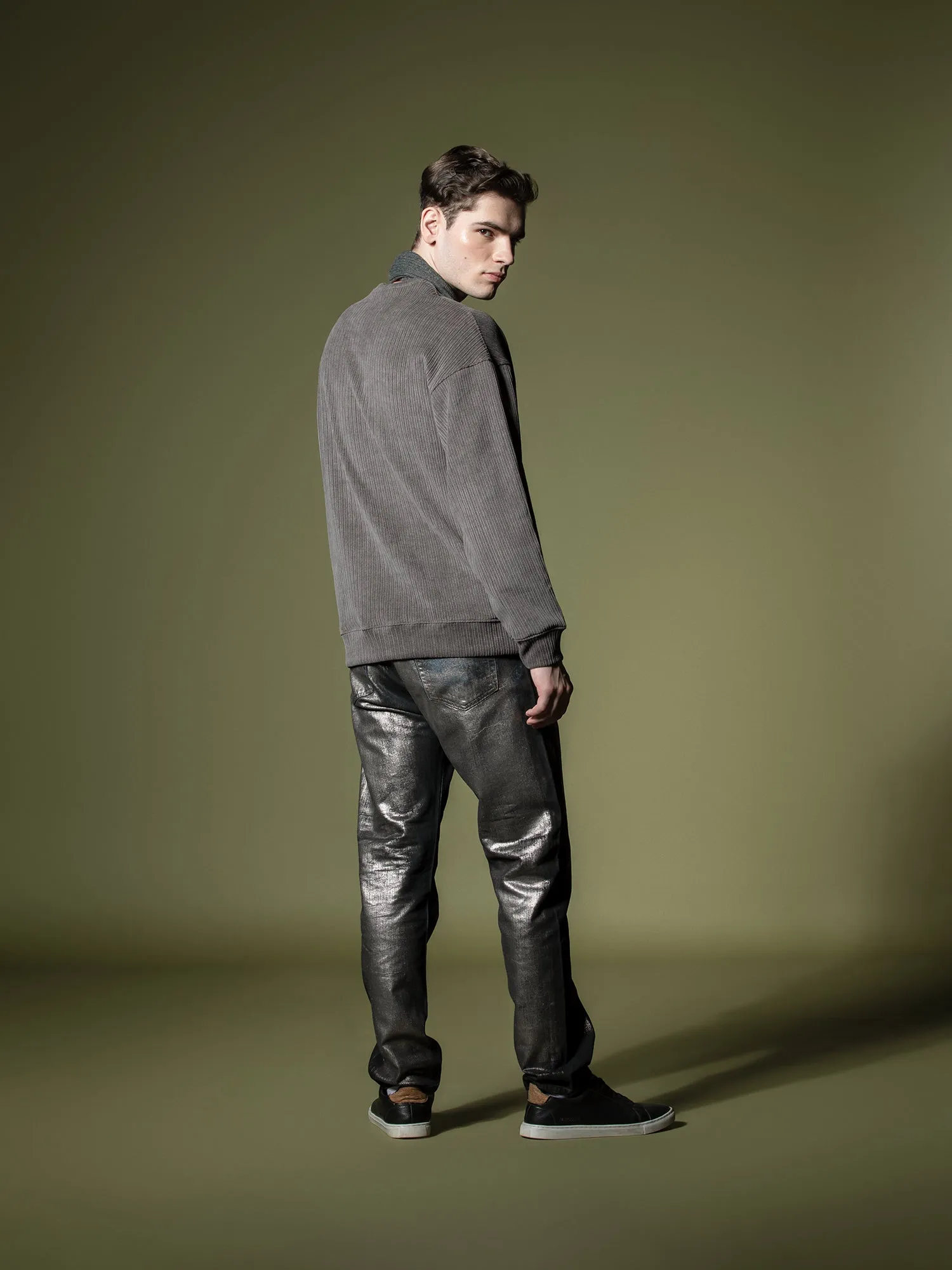 Woven texture sweatshirt