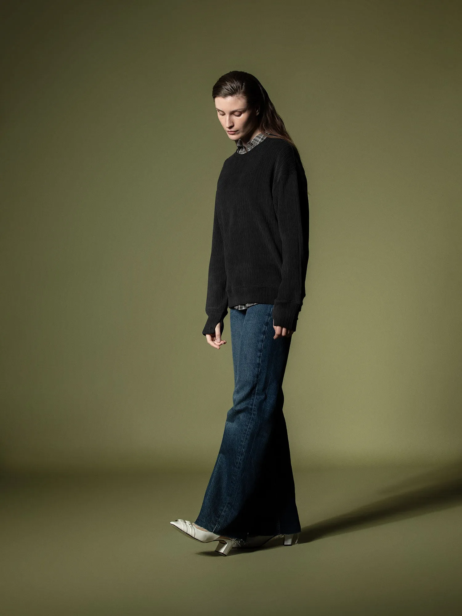 Woven texture sweatshirt