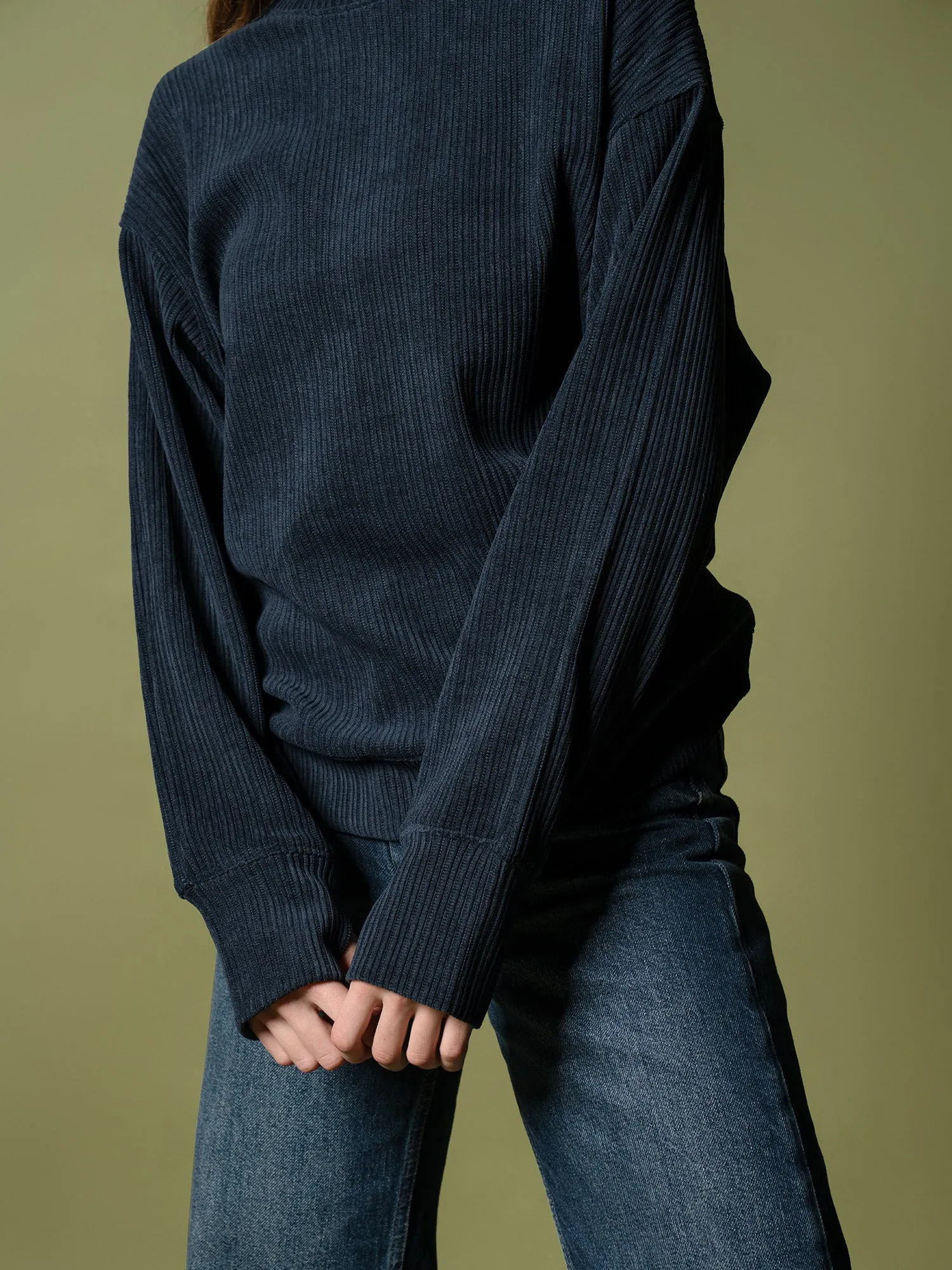 Woven texture sweatshirt