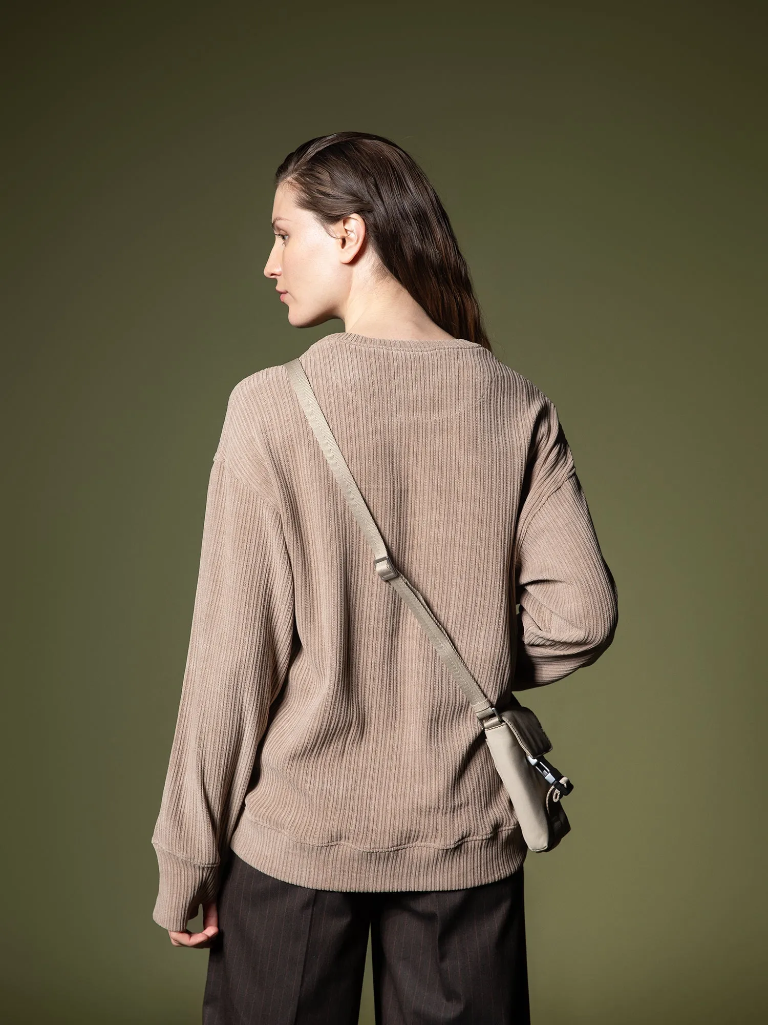 Woven texture sweatshirt