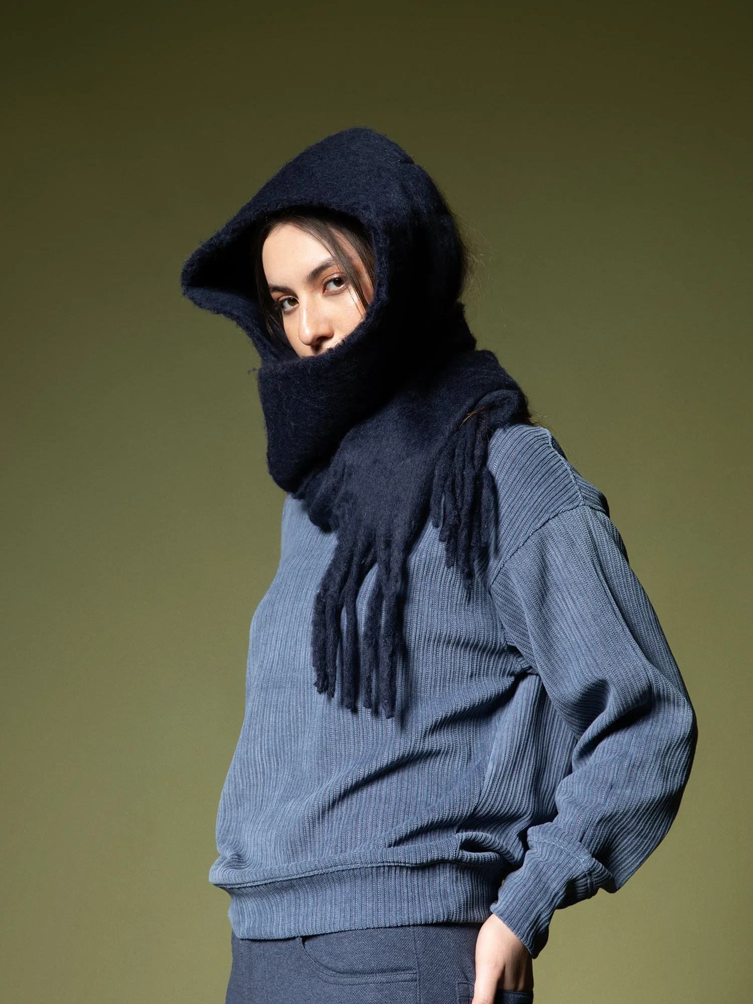 Woven texture sweatshirt