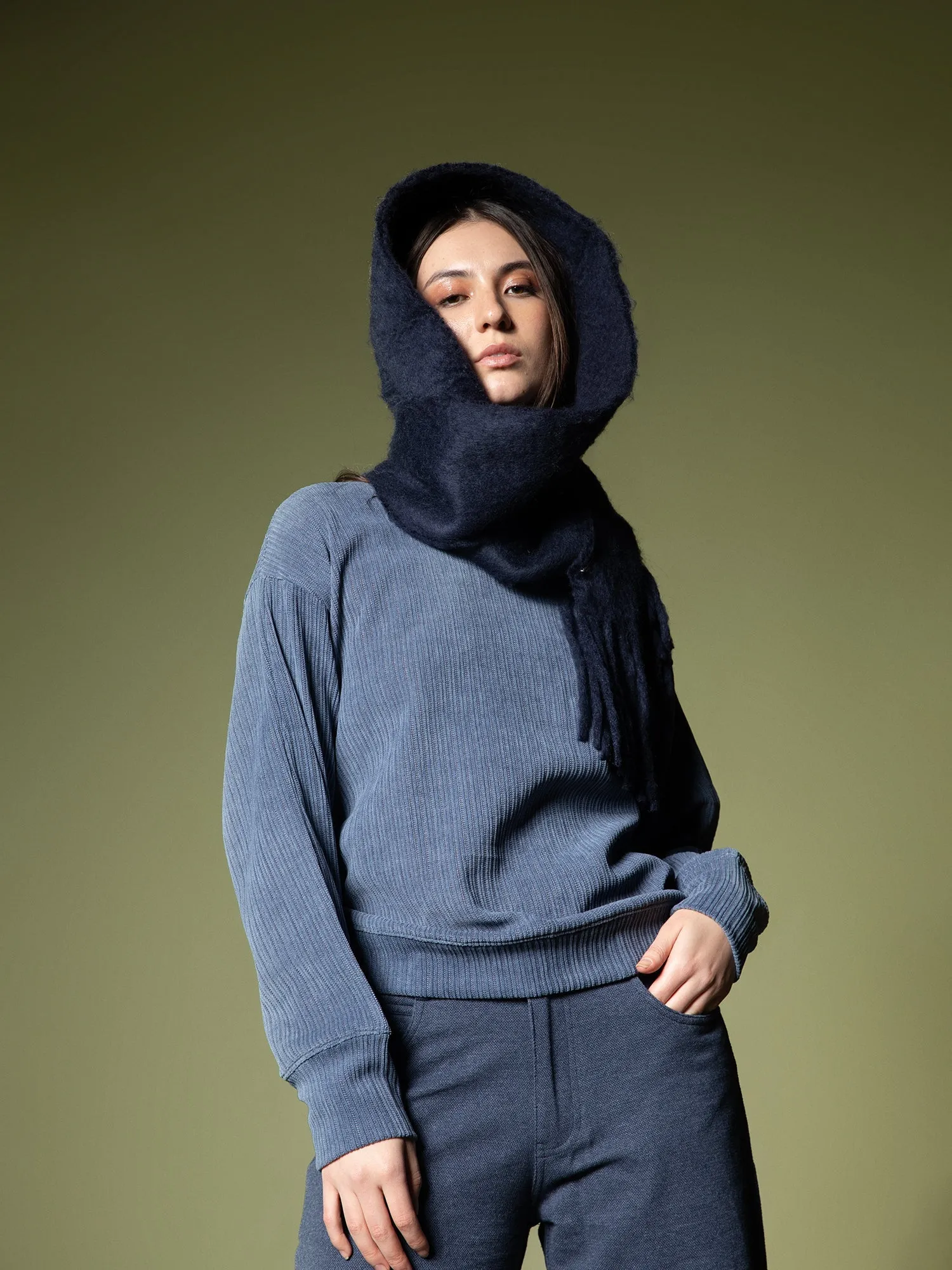 Woven texture sweatshirt