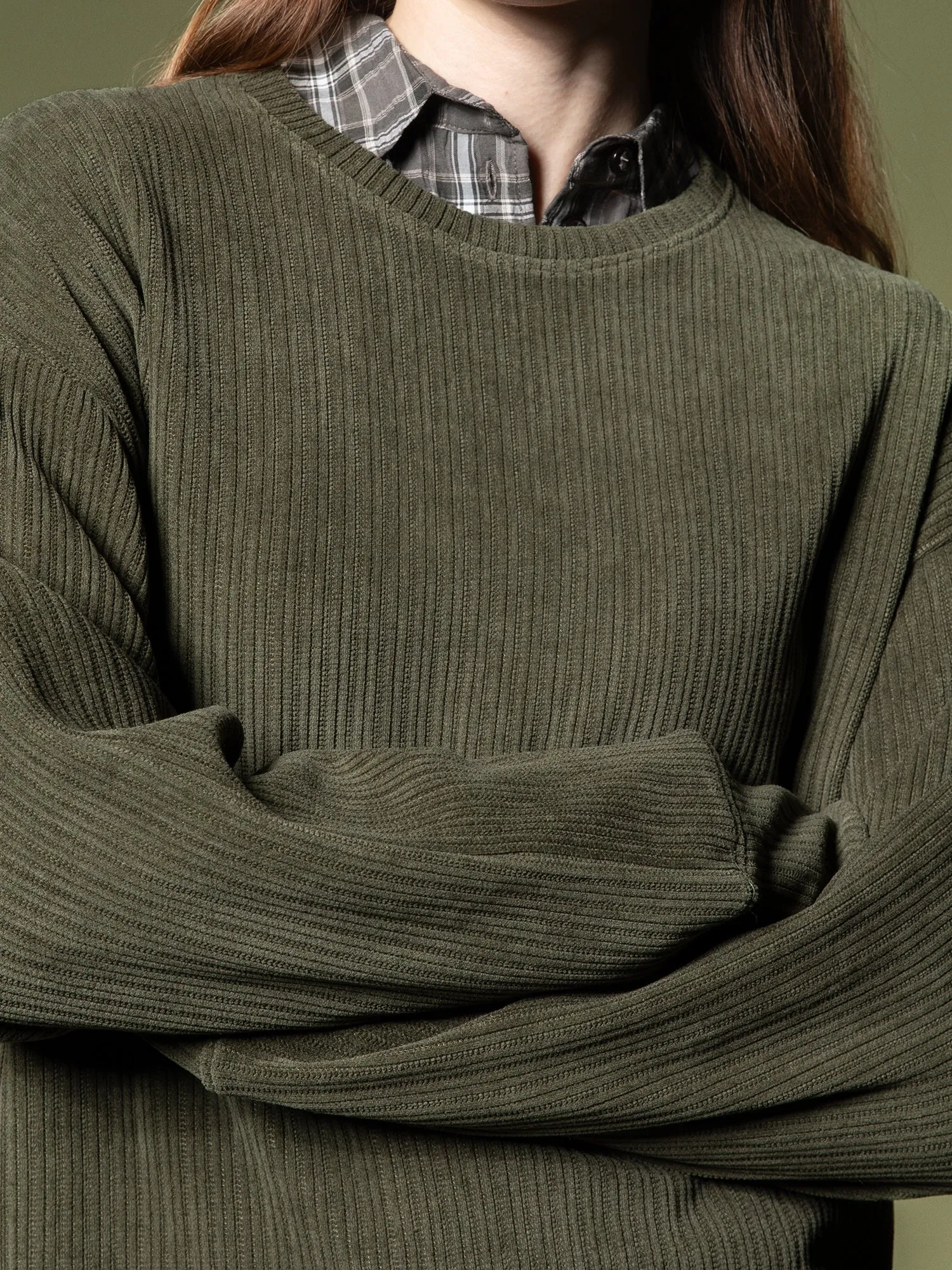 Woven texture sweatshirt