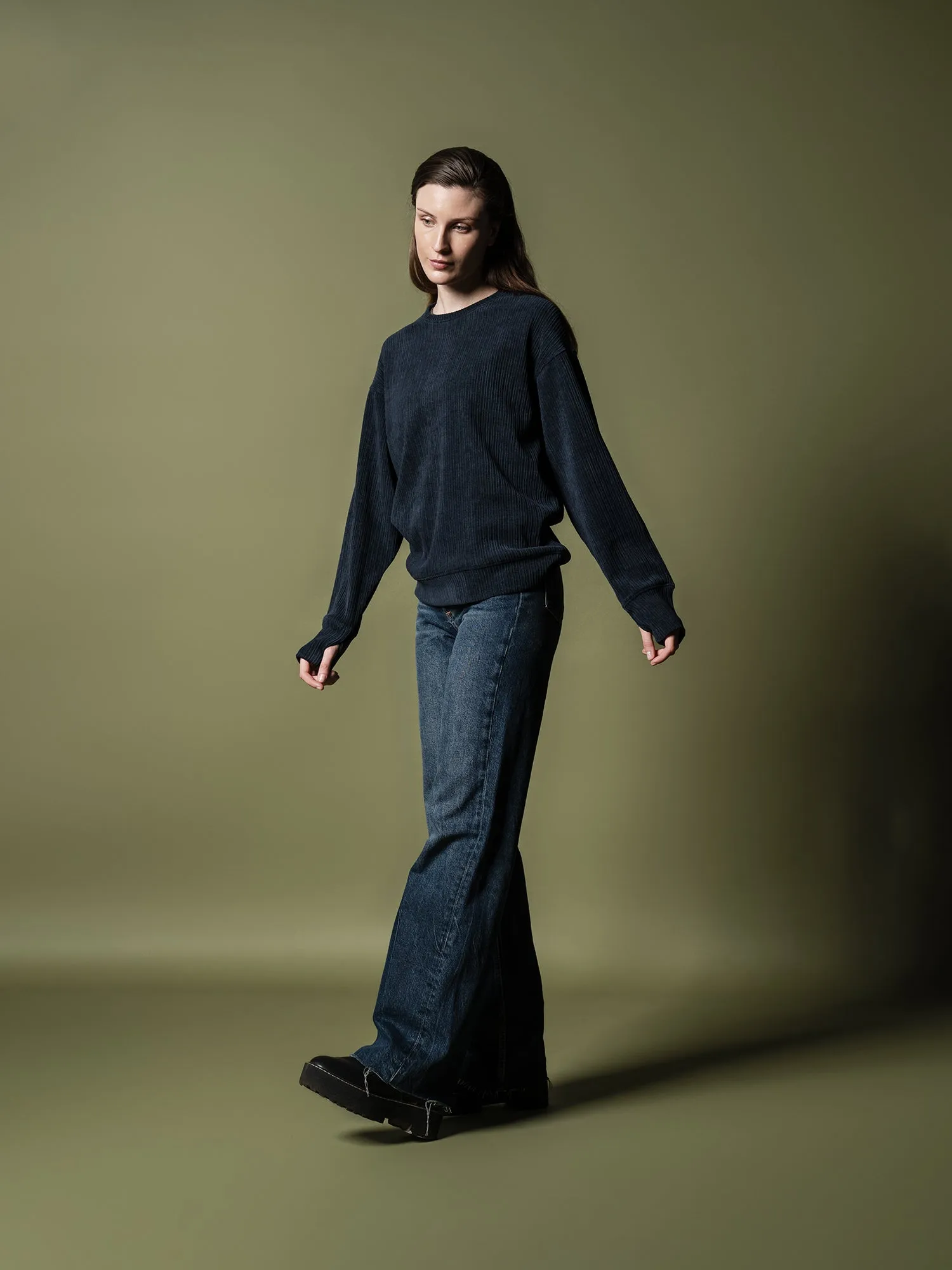 Woven texture sweatshirt