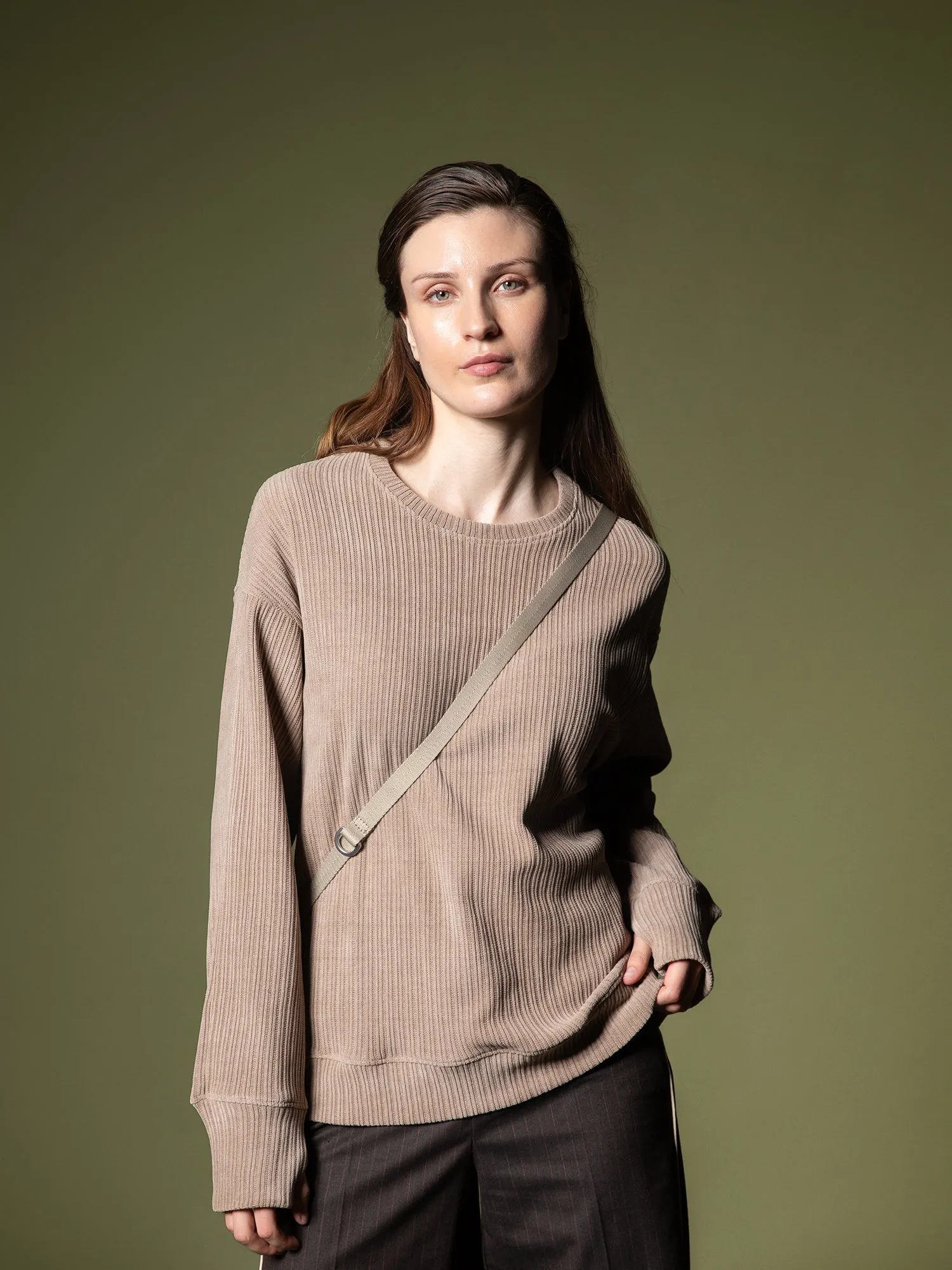 Woven texture sweatshirt