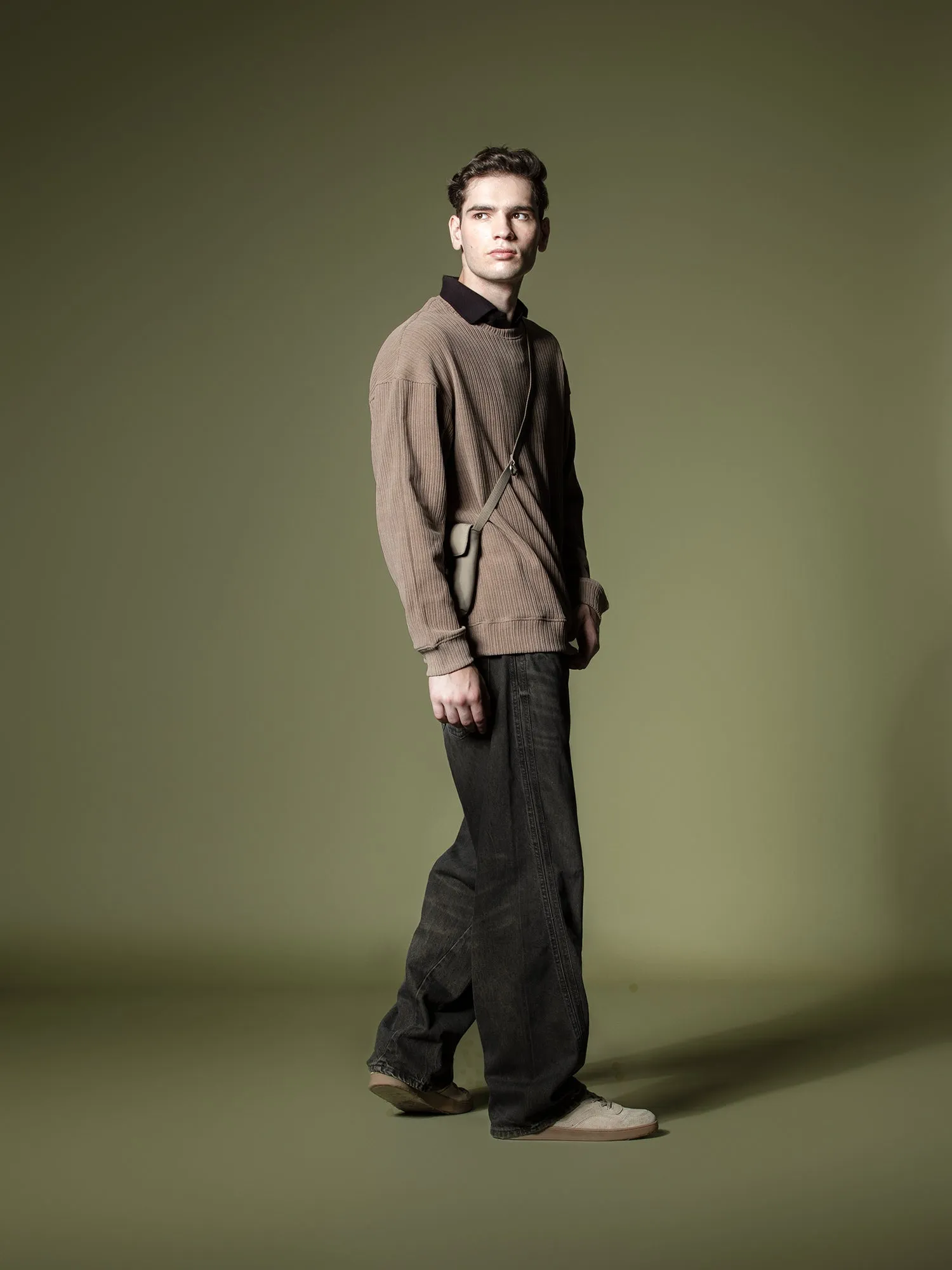 Woven texture sweatshirt