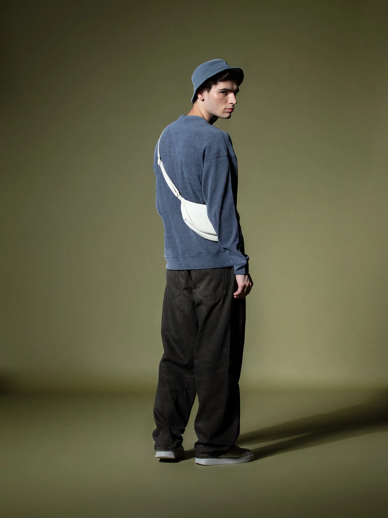 Woven texture sweatshirt