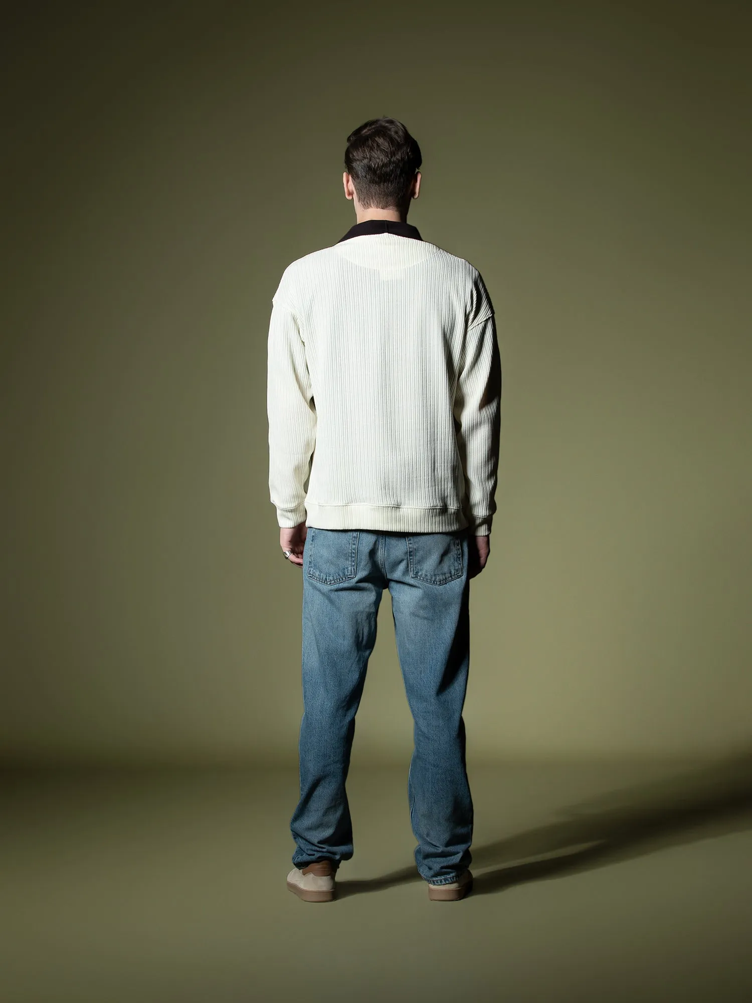 Woven texture sweatshirt