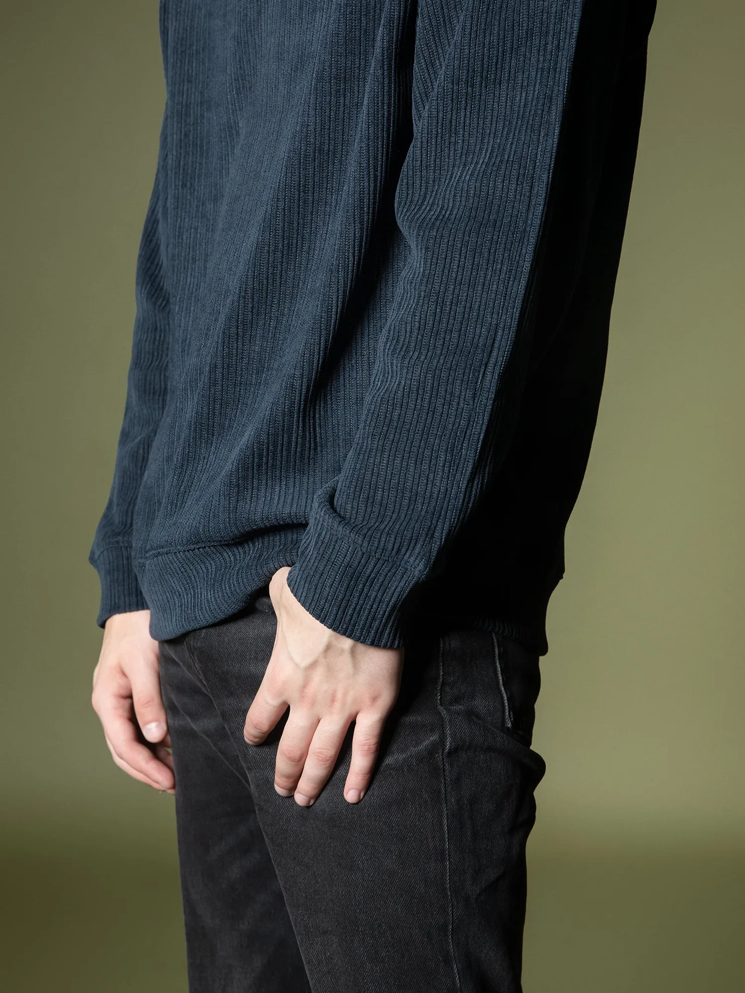 Woven texture sweatshirt