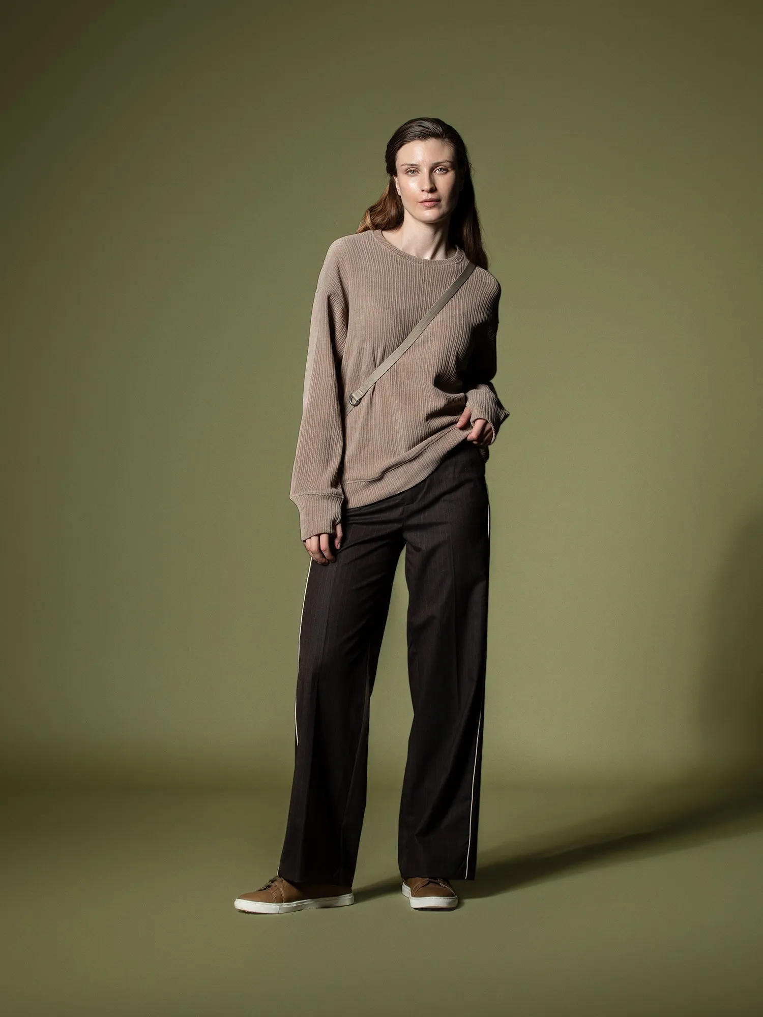 Woven texture sweatshirt