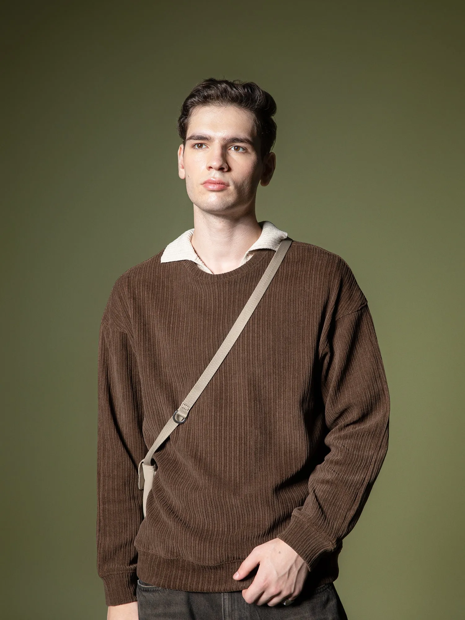 Woven texture sweatshirt