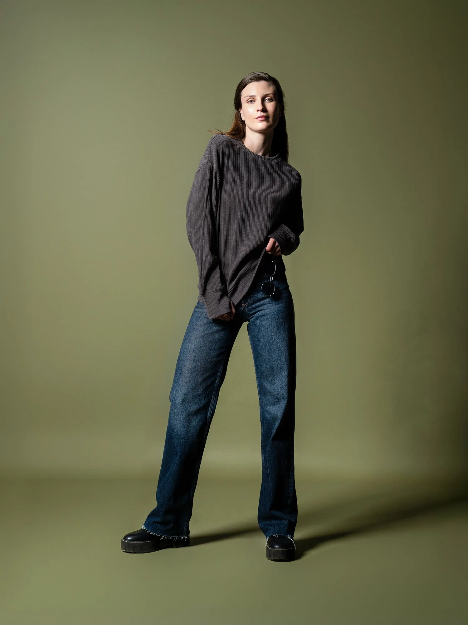 Woven texture sweatshirt